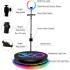 360-Degree Photo Booth Machine with RGB Light Flight Case, 360 Camera Booth with Flight Case for Parties, 360 Degree Automatic Rotating Photobooth 80CM